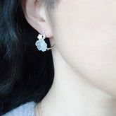 Crystal Plum Blossom Studs